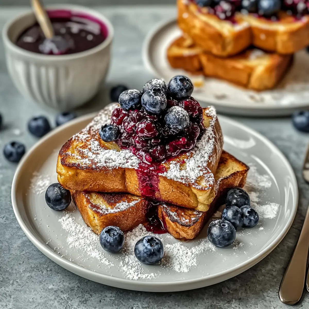 Indulge in Brioche French Toast with Blueberry Compote Bliss