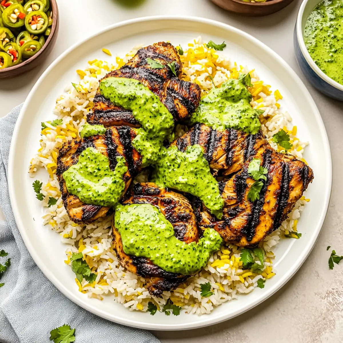 Peruvian Chicken & Rice with Green Sauce: A Flavor Explosion