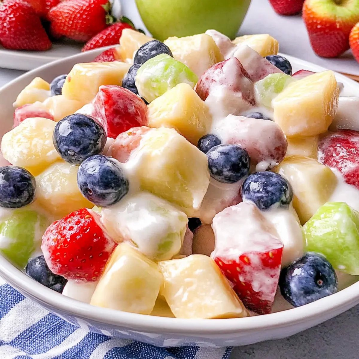 Creamy Fruit Salad Bliss – A Refreshing Summer Treat