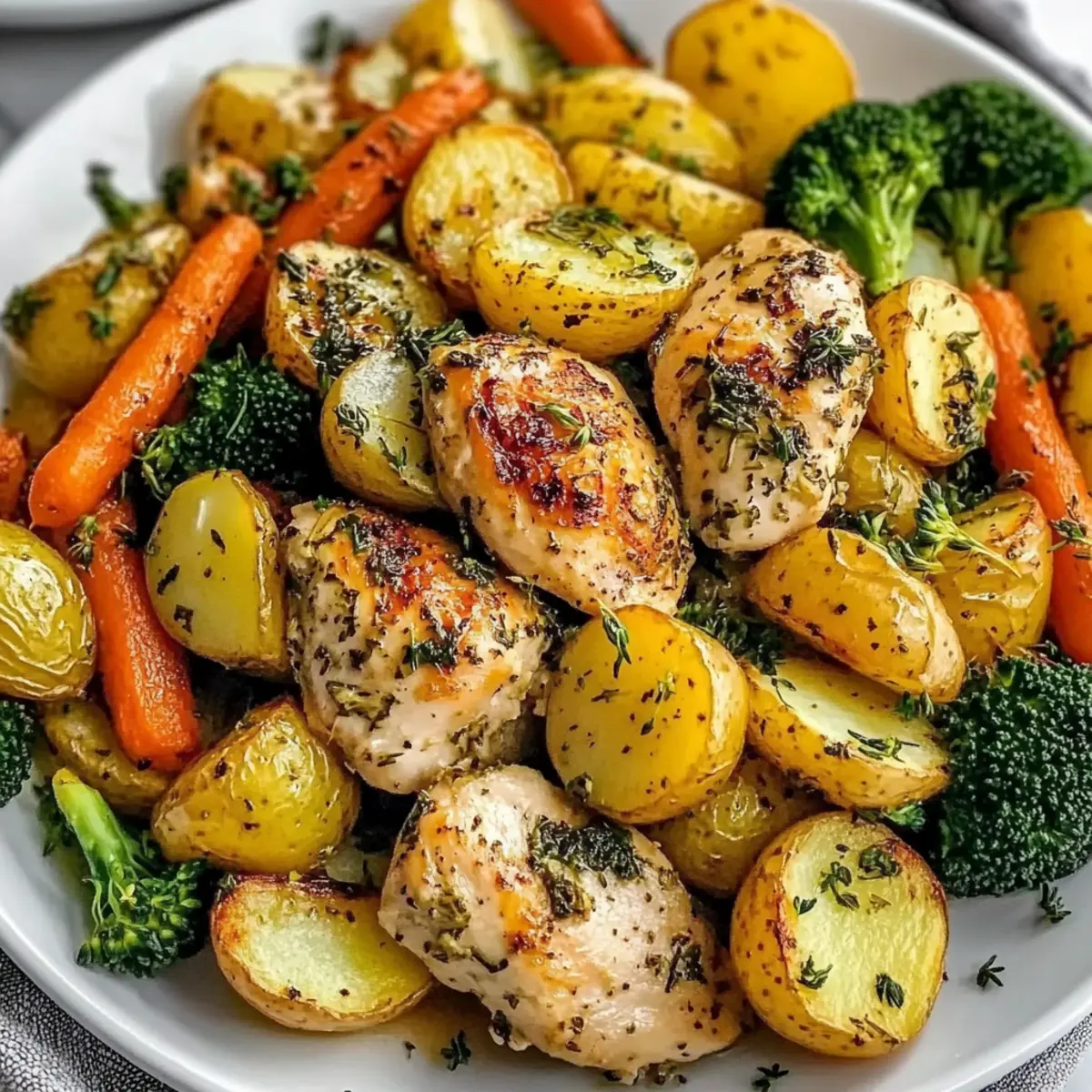 Easy and Zesty Healthy Baked Dinner with Chicken & Veggies