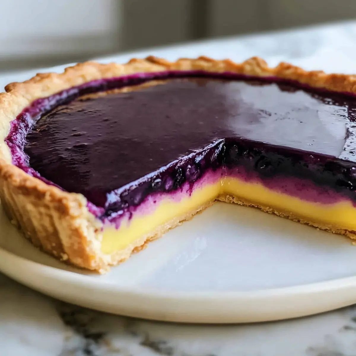 Delightful Blueberry-Lemon Curd Tart for a Refreshing Treat