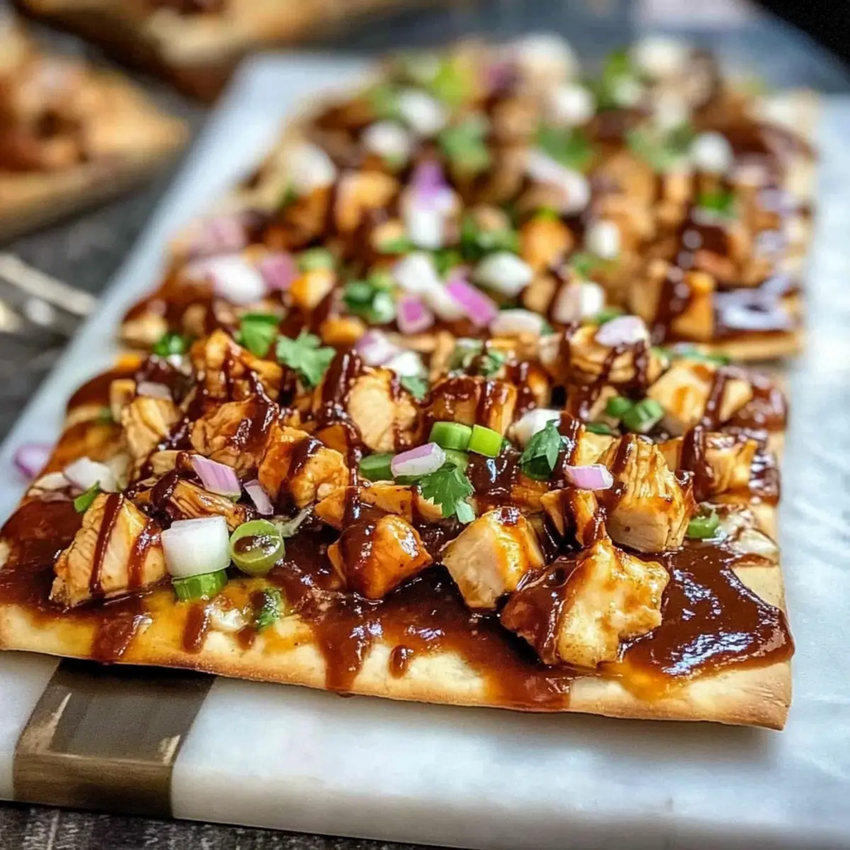 High Protein BBQ Chicken Flatbread for Quick Weeknight Eats