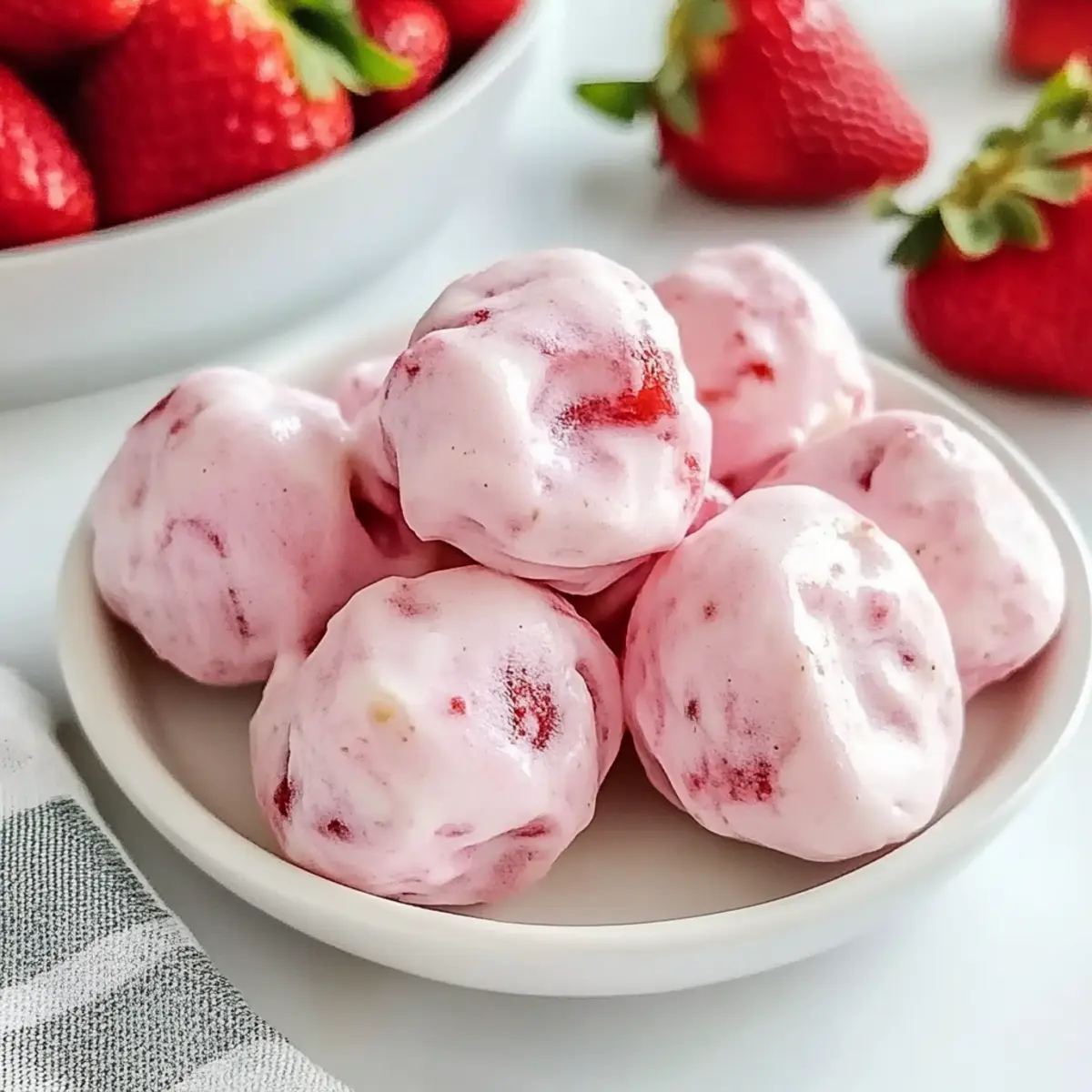 Delicious Strawberry Yogurt Bites for a Cool Refreshing Snack