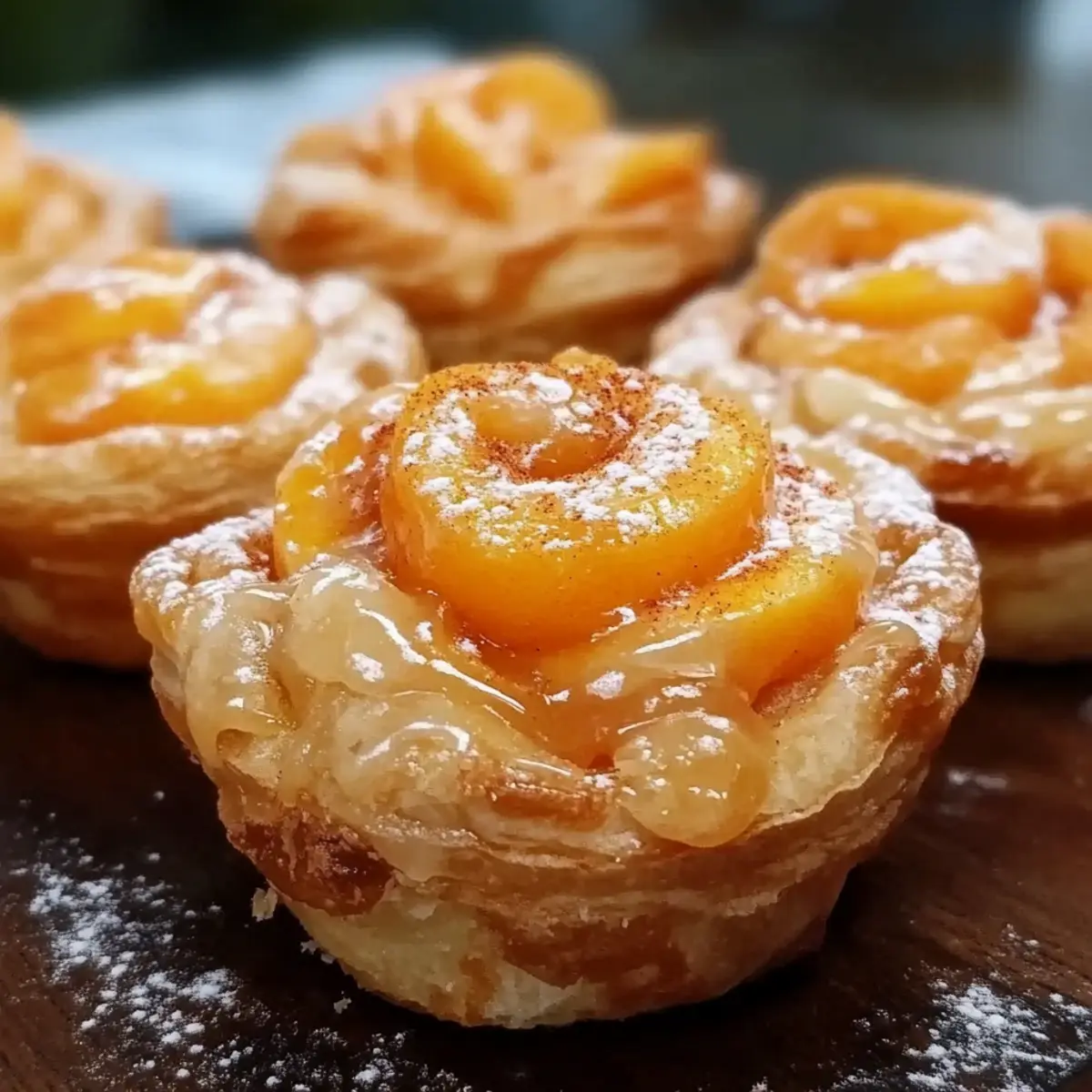 Peach Pie Cruffins: Flaky Delights for Sweet Moments