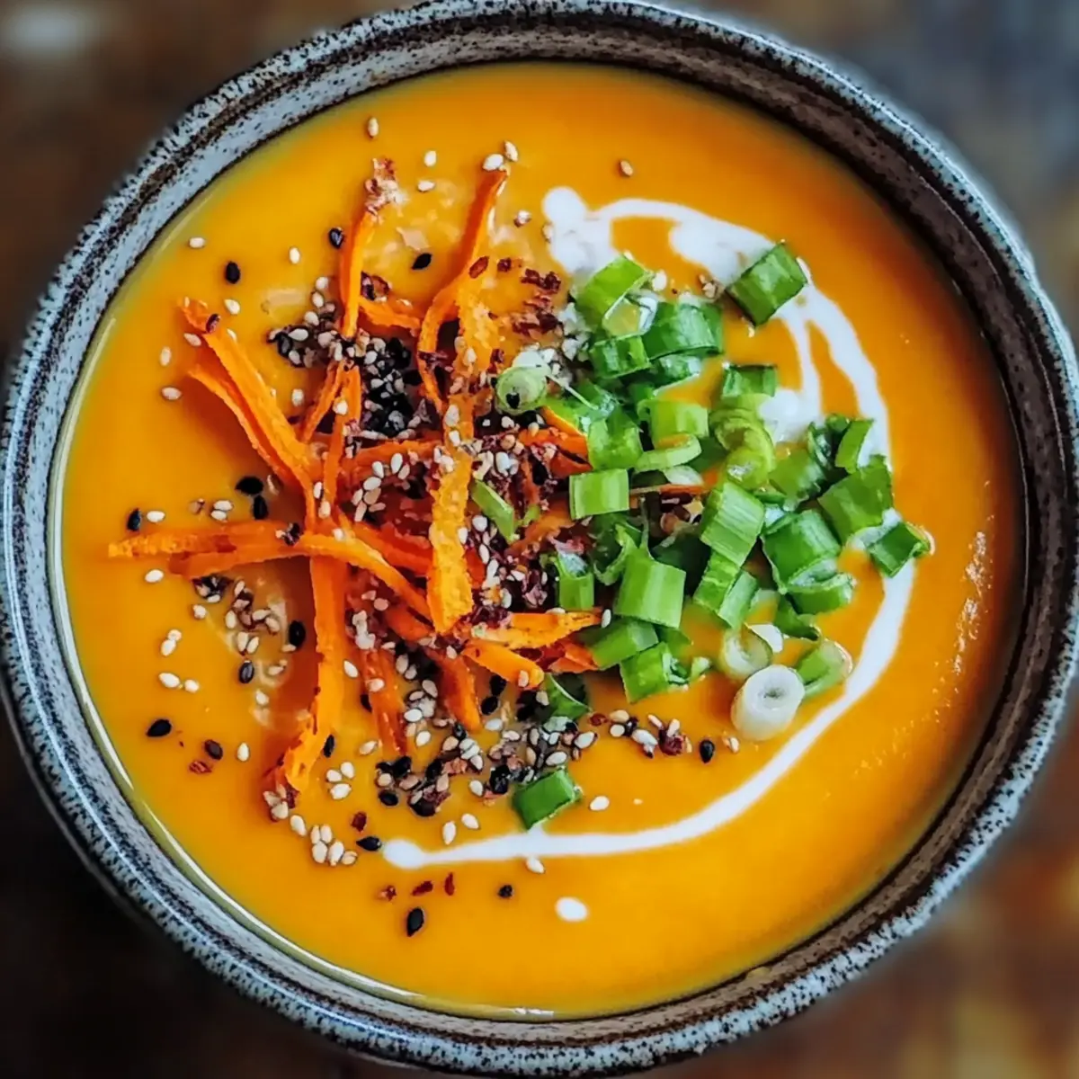 Warm Up with Spicy Miso Carrot Soup - A Cozy Vegan Delight