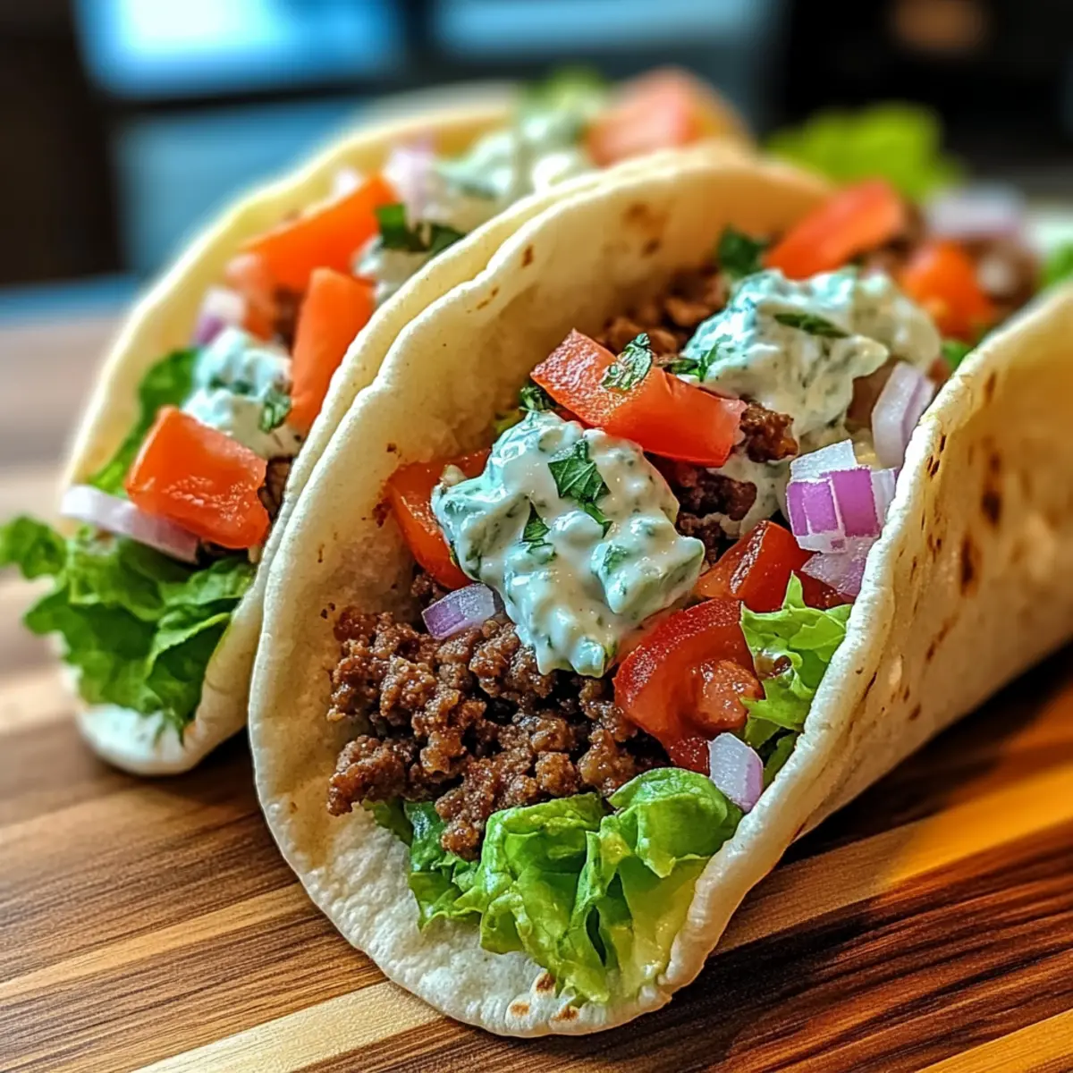 Mediterranean Bliss: Savor Juicy Ground Beef Gyros at Home