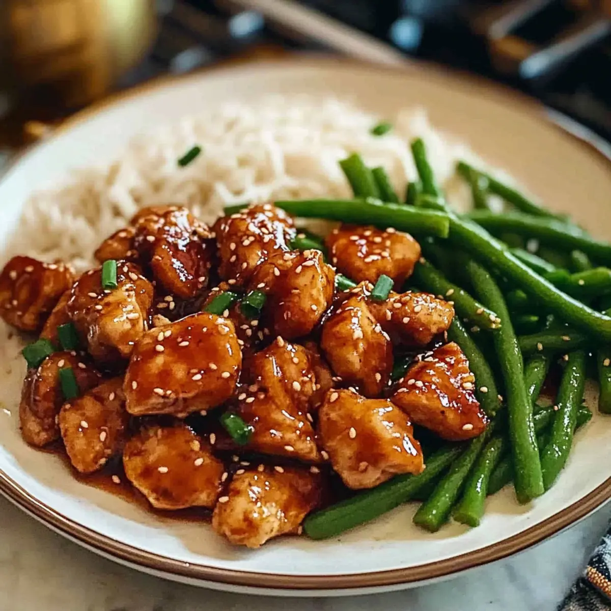 Honey Garlic Chicken and Green Beans: A Sweet Savory Dinner