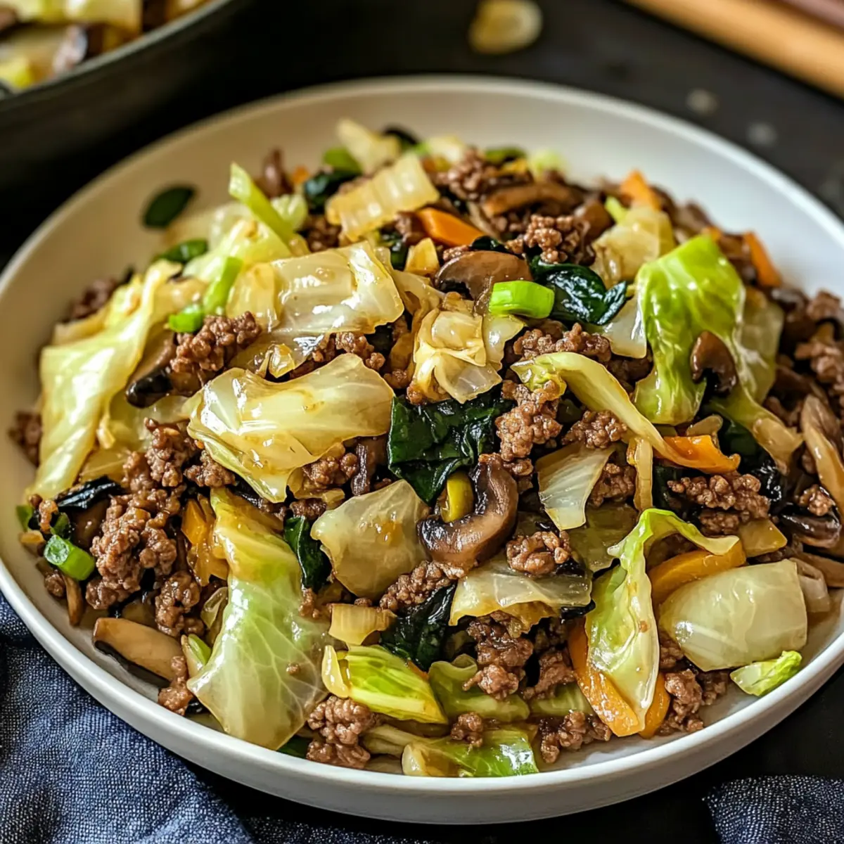 Satisfy Your Cravings with Chinese Ground Beef and Cabbage Stir Fry