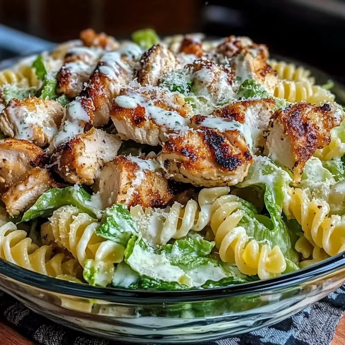 Creamy Chicken Caesar Pasta Salad That’s Ready in 17 Minutes