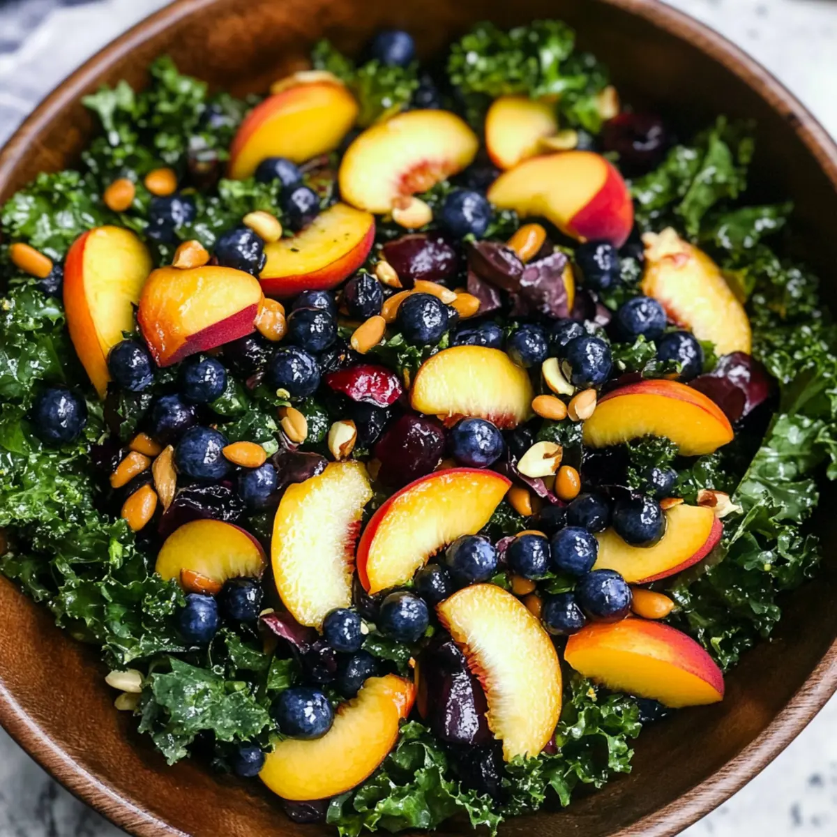 Summer Peach Blueberry Kale Salad: A Refreshing Summer Delight
