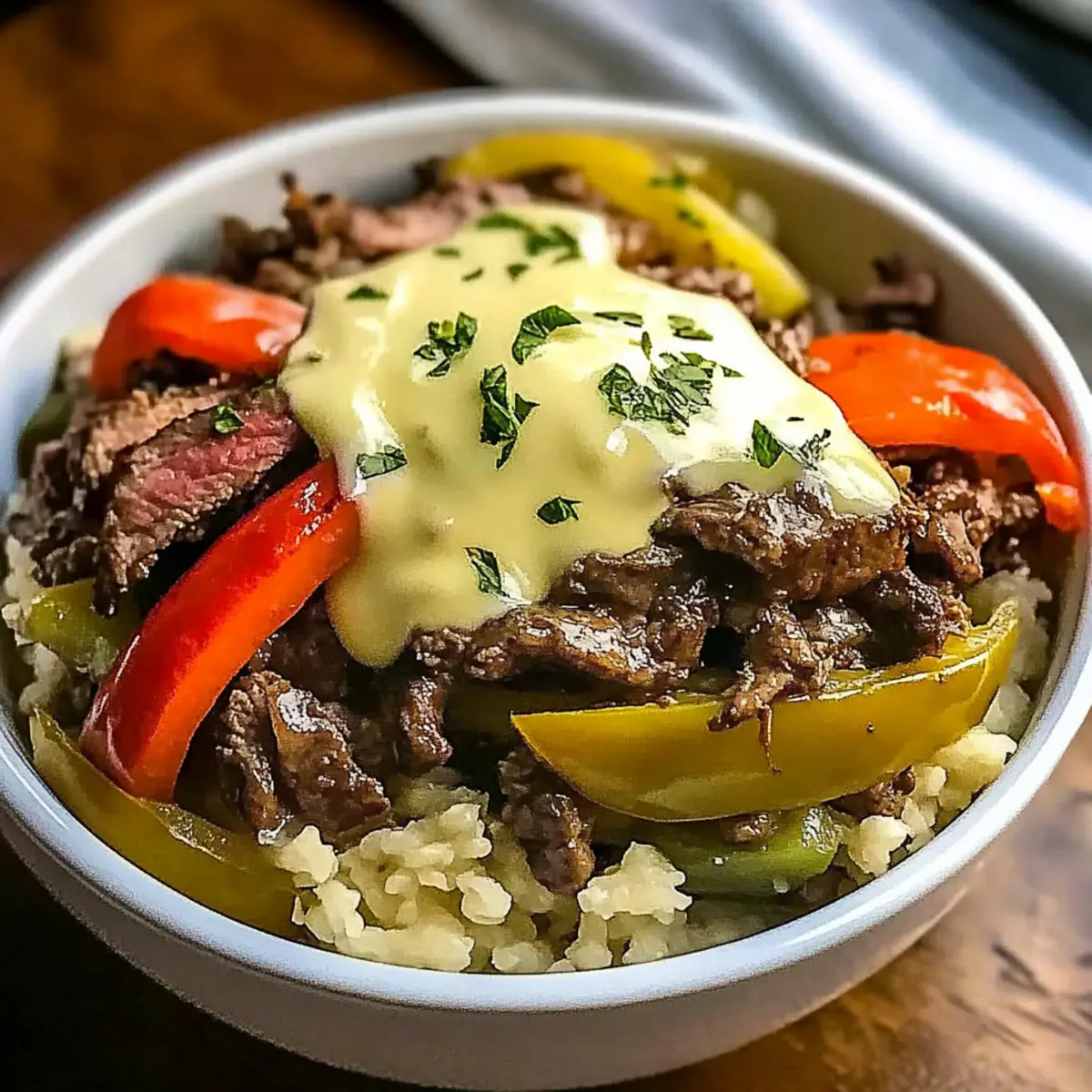 Philly Cheesesteak Bowls Packed with Flavor and Protein