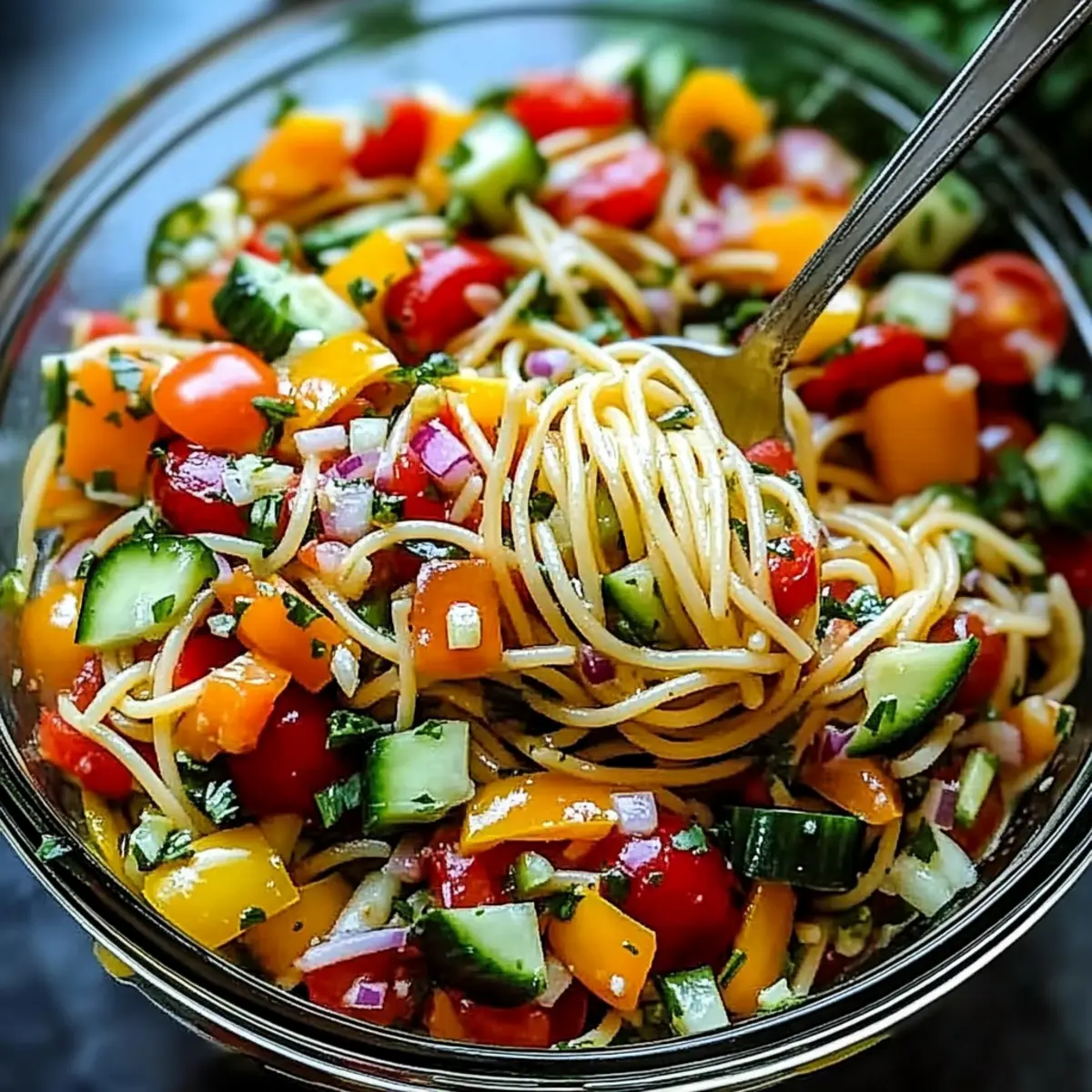 Quick Spaghetti Salad With Italian Dressing for Busy Days