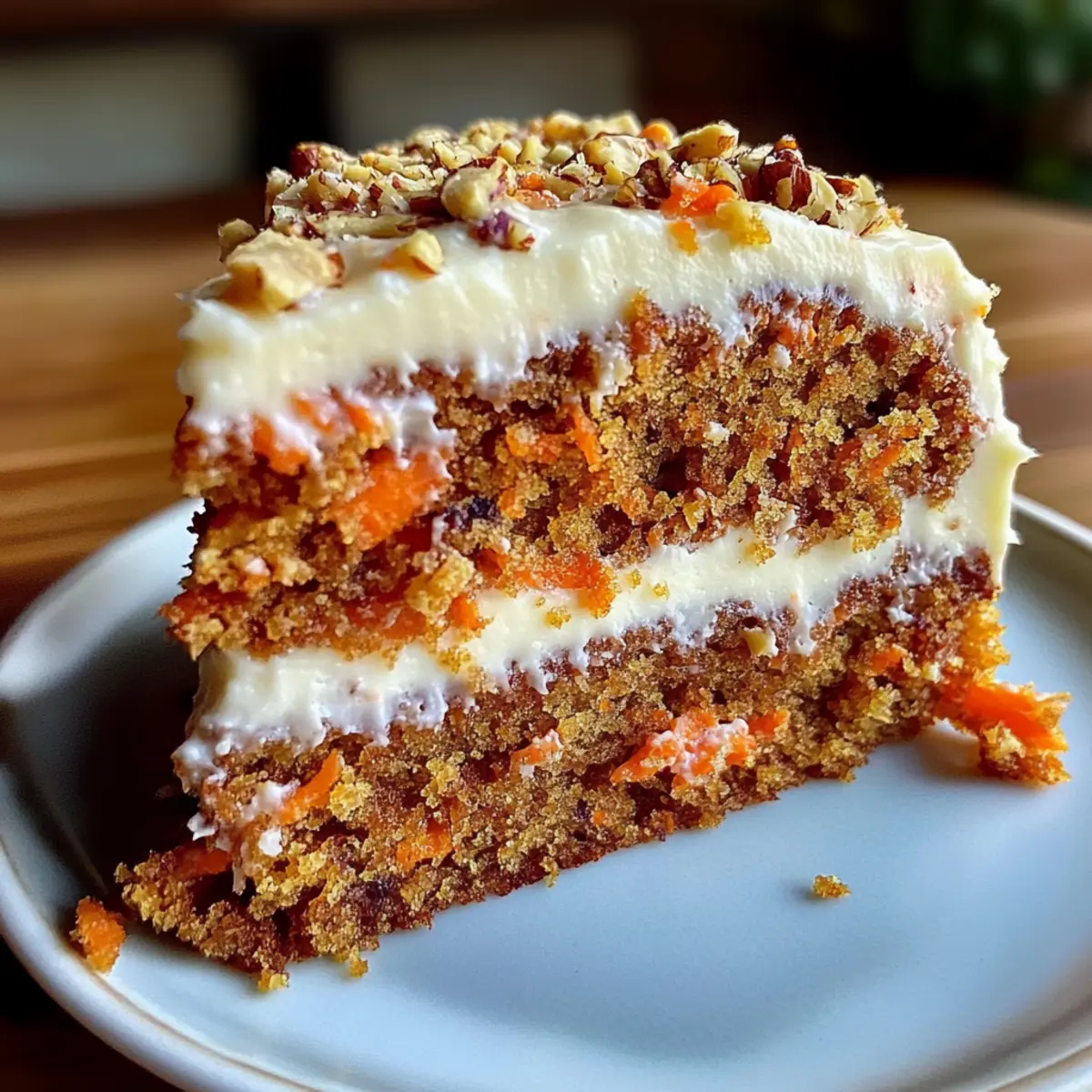 Delightful Moist Homemade Carrot Cake with Creamy Frosting