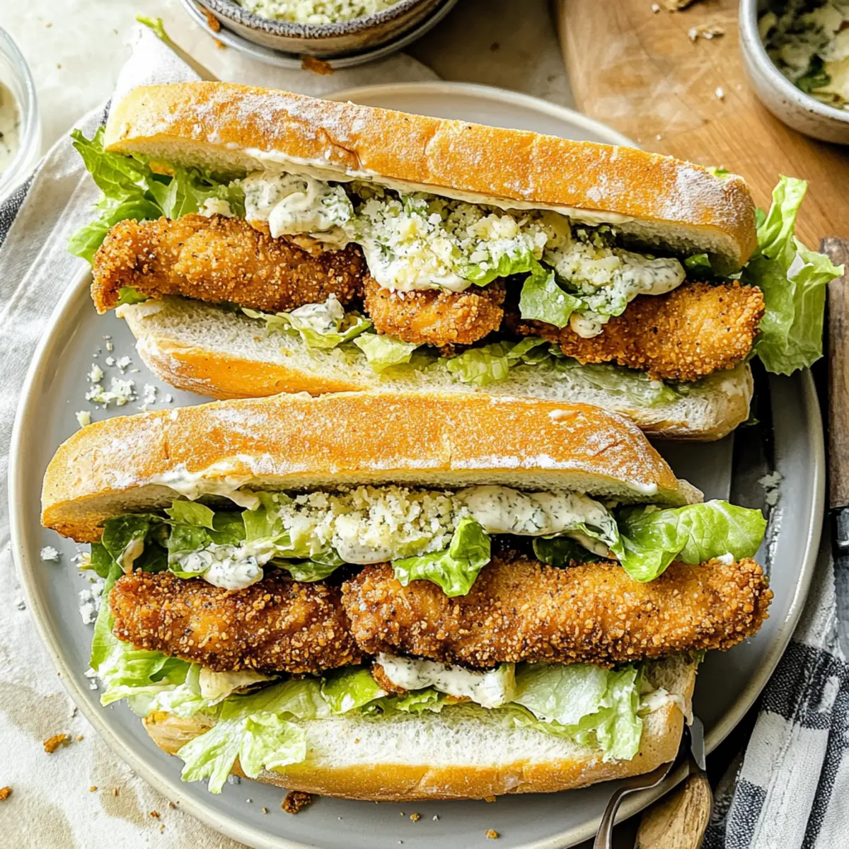 Savory Chicken Caesar Sandwiches for Your Next Craving