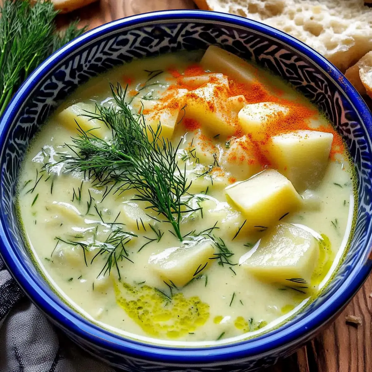 Creamy Potato & Dill Soup: Comfort in Every Silky Spoonful