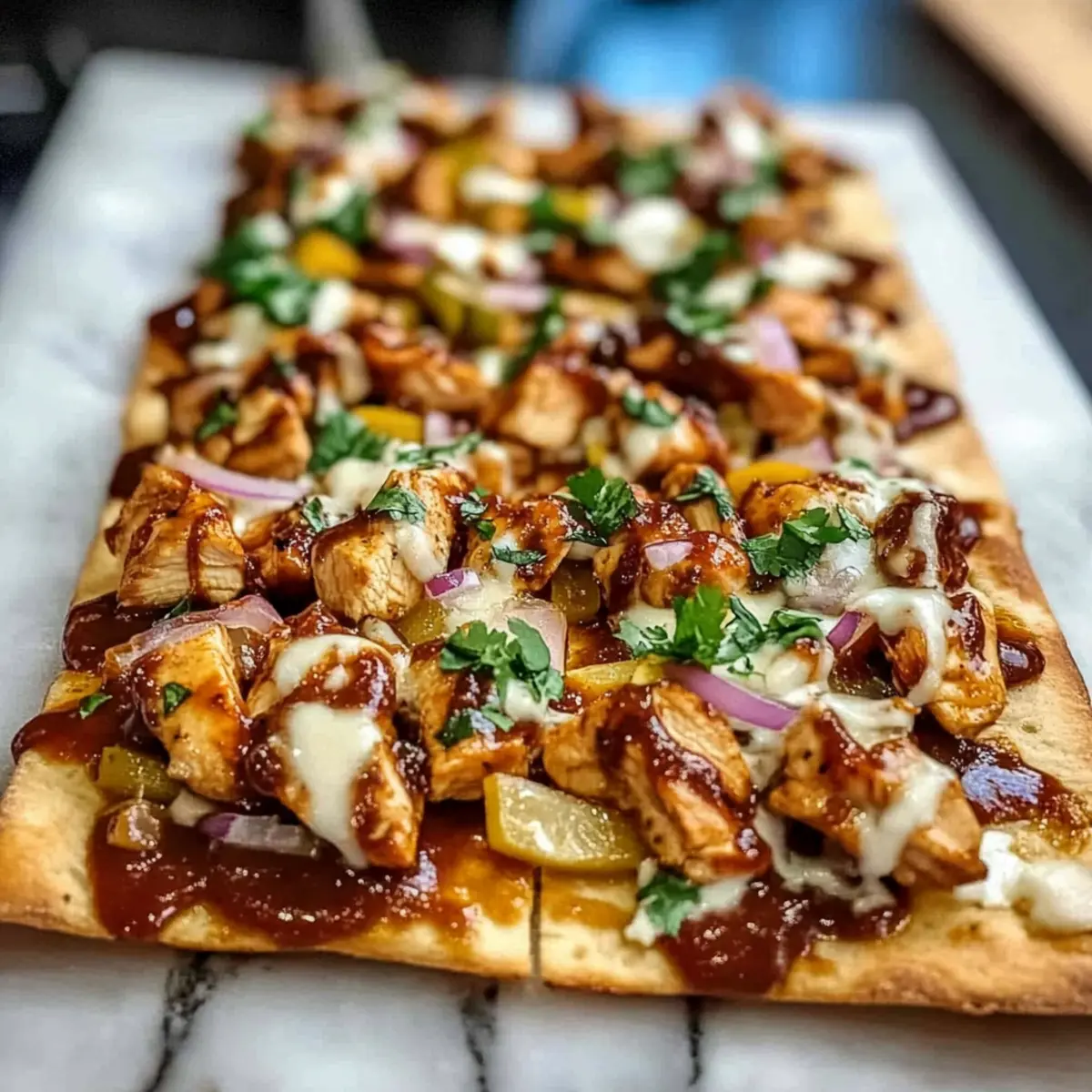 High Protein BBQ Chicken Flatbread for a Satisfying Dinner