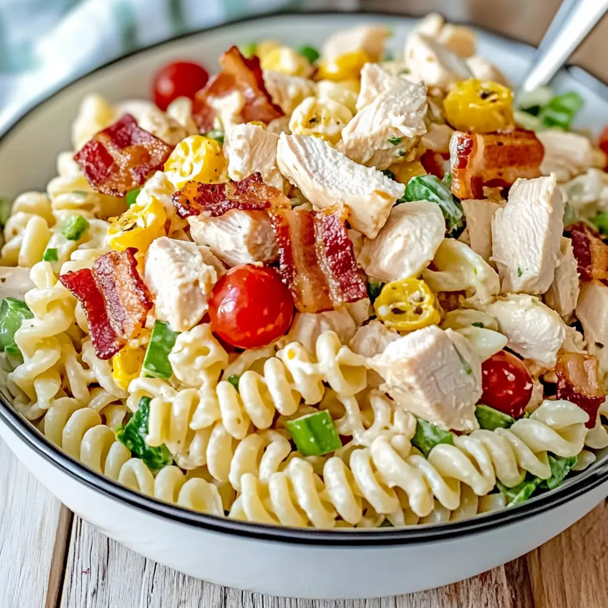 Chicken Club Pasta Salad: A Summer Flavor Burst