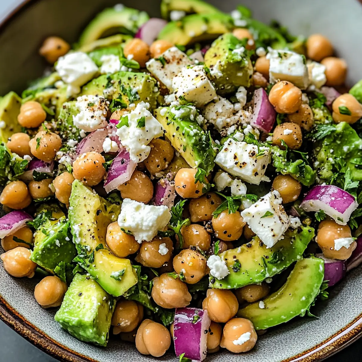 Chickpea Feta Avocado Salad: Vibrant & Quick Mediterranean Treat