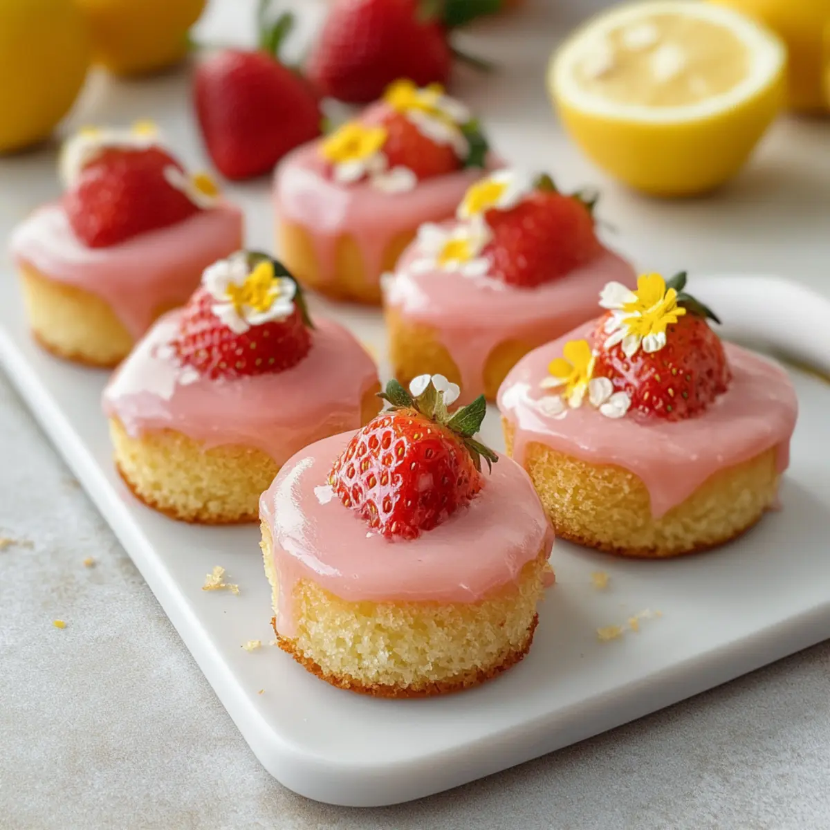 Sweetly Tangy Strawberry Lemonade Cake Bites for Summer Bliss