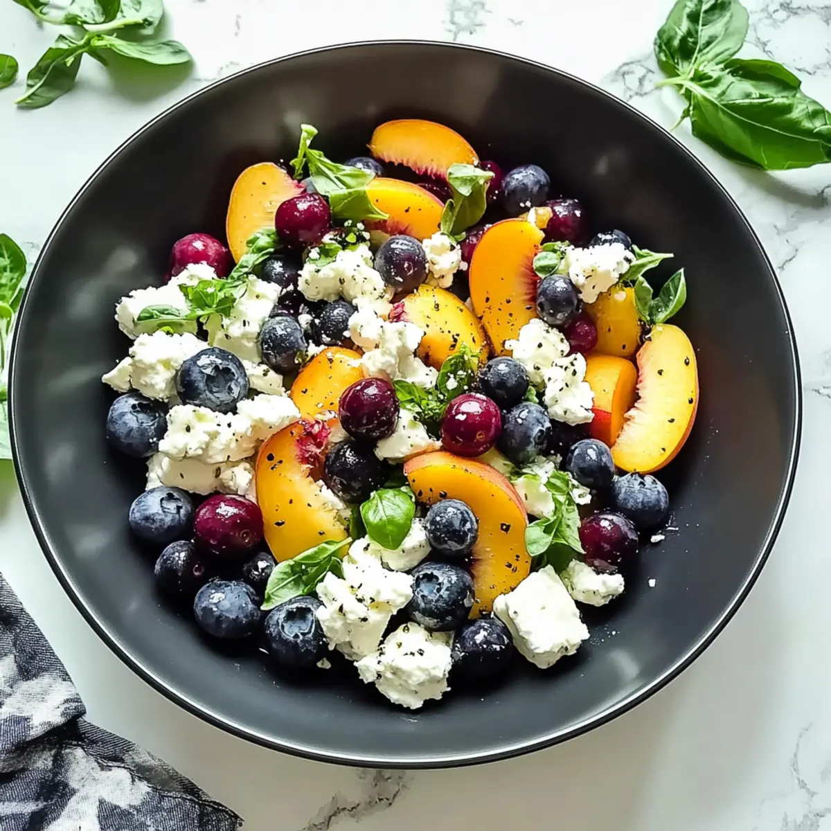 Refreshing Blueberry Peach Feta Salad for Your Summer Table