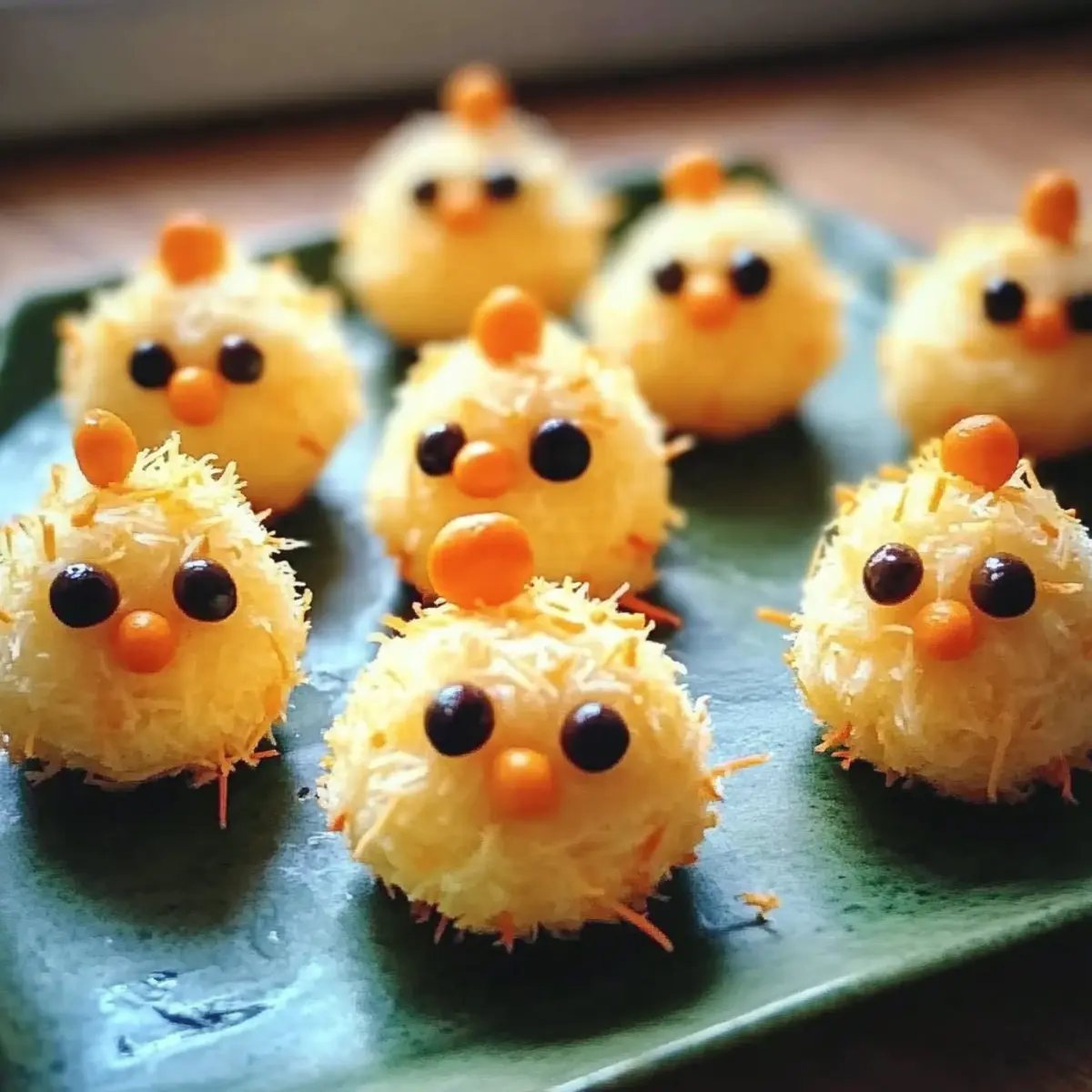 Mini Chicks Cheese Balls: Adorable Bites for Easter Fun