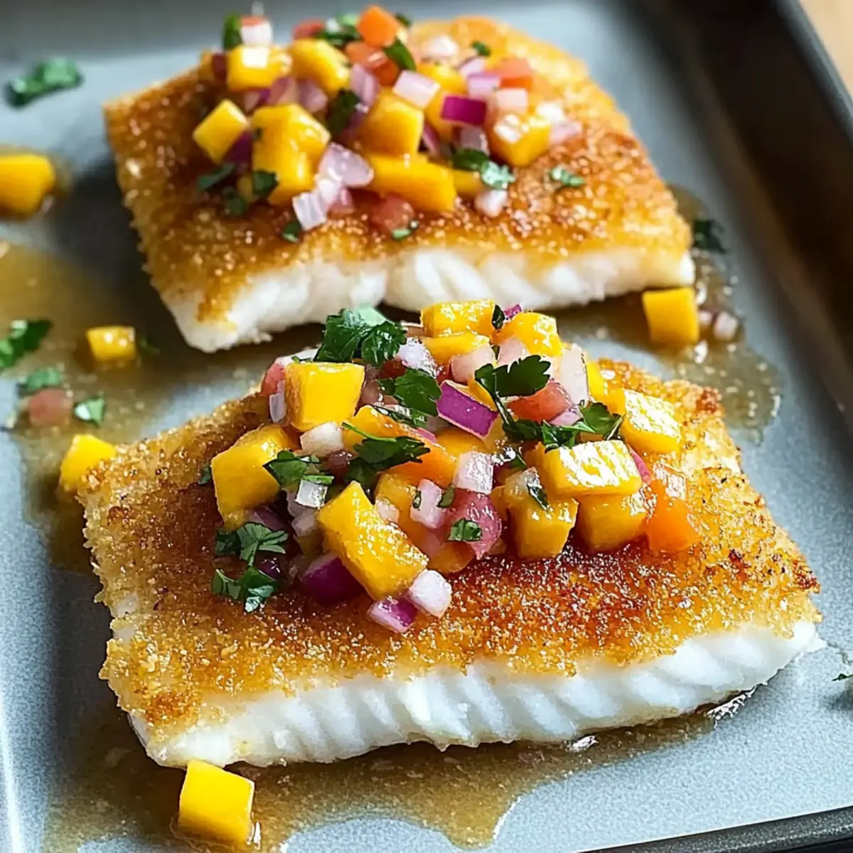 Tropical Coconut Crusted Fish with Mango Salsa: A Refreshing Treat