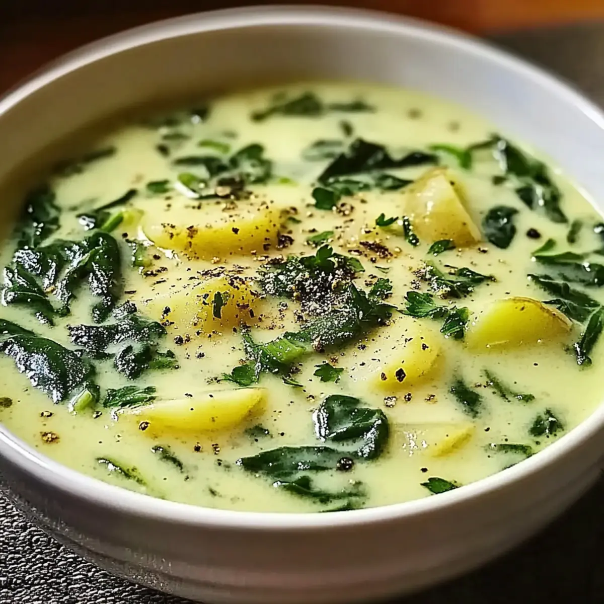 Creamy Spinach and Potato Garden Soup for Cozy Nights