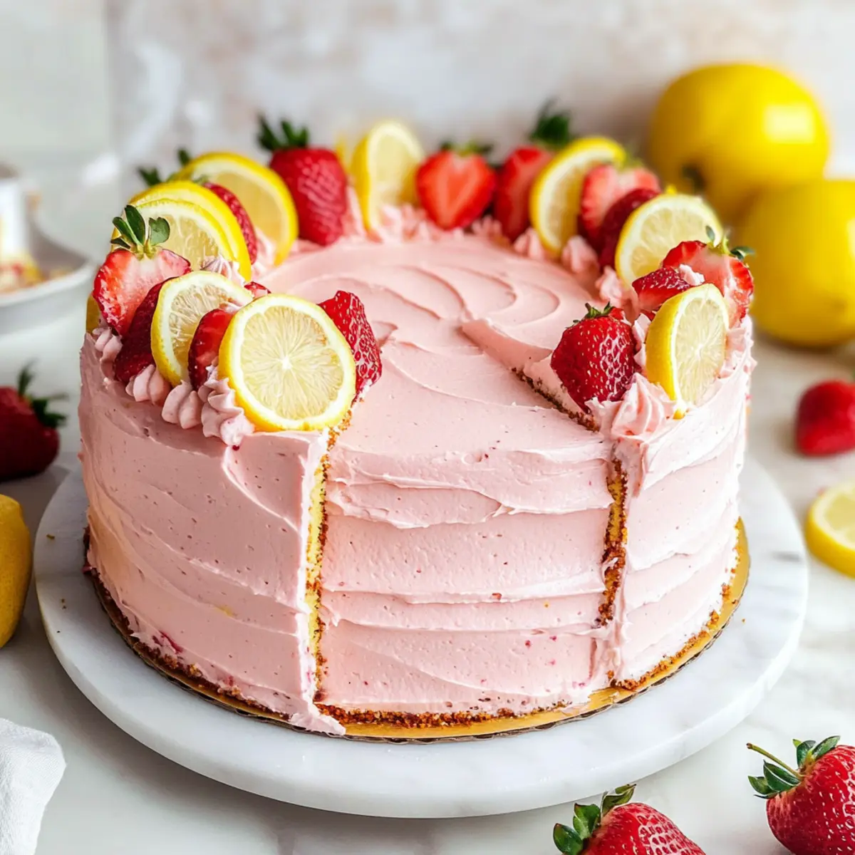 Delicious Strawberry Lemon Cake That Brightens Your Day