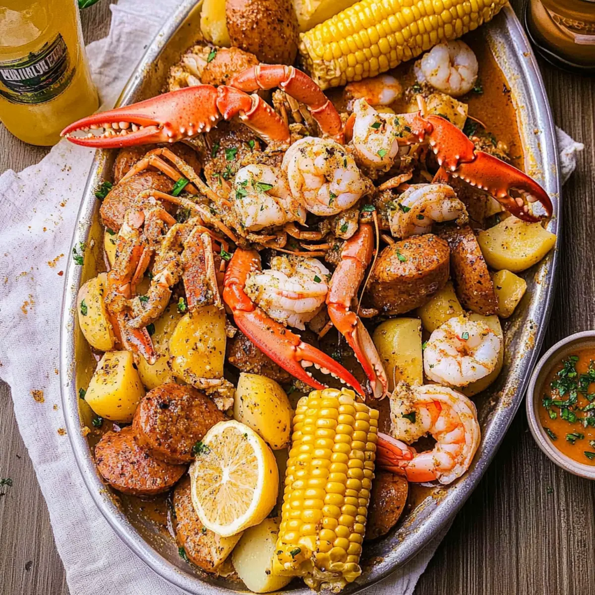 Irresistible Cajun Seafood Boil with Garlic Butter Sauce Recipe