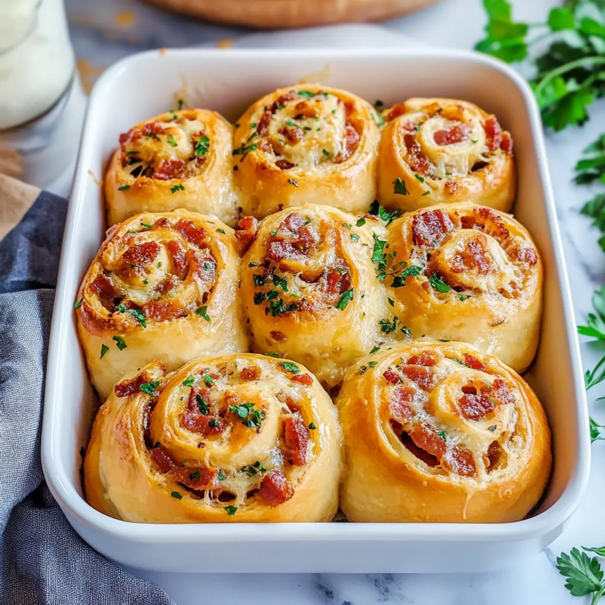 Bacon & Cheese Rolls with Garlic Butter – Your New Comfort Food