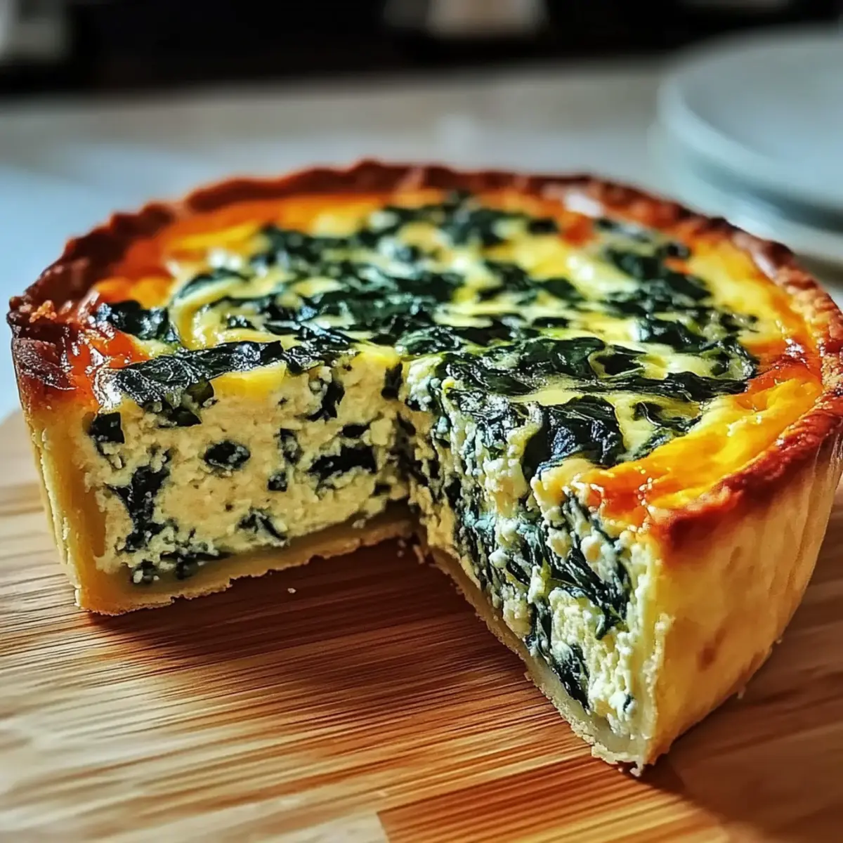 Cottage Cheese and Spinach Crustless Quiche for Light Meals