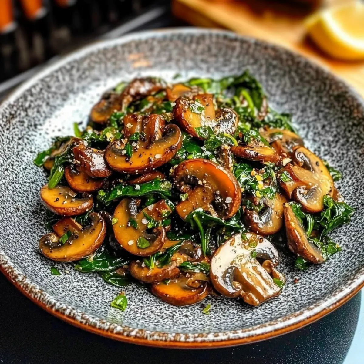 Savory Sautéed Mushrooms with Spinach: A Quick, Healthy Delight