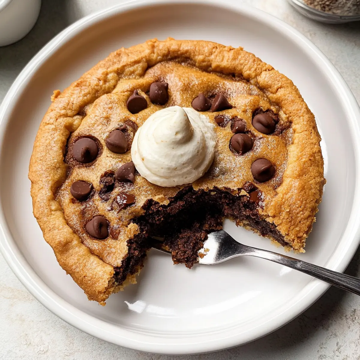 Gooey Healthy Cookie Pie with Just 6 Easy Ingredients