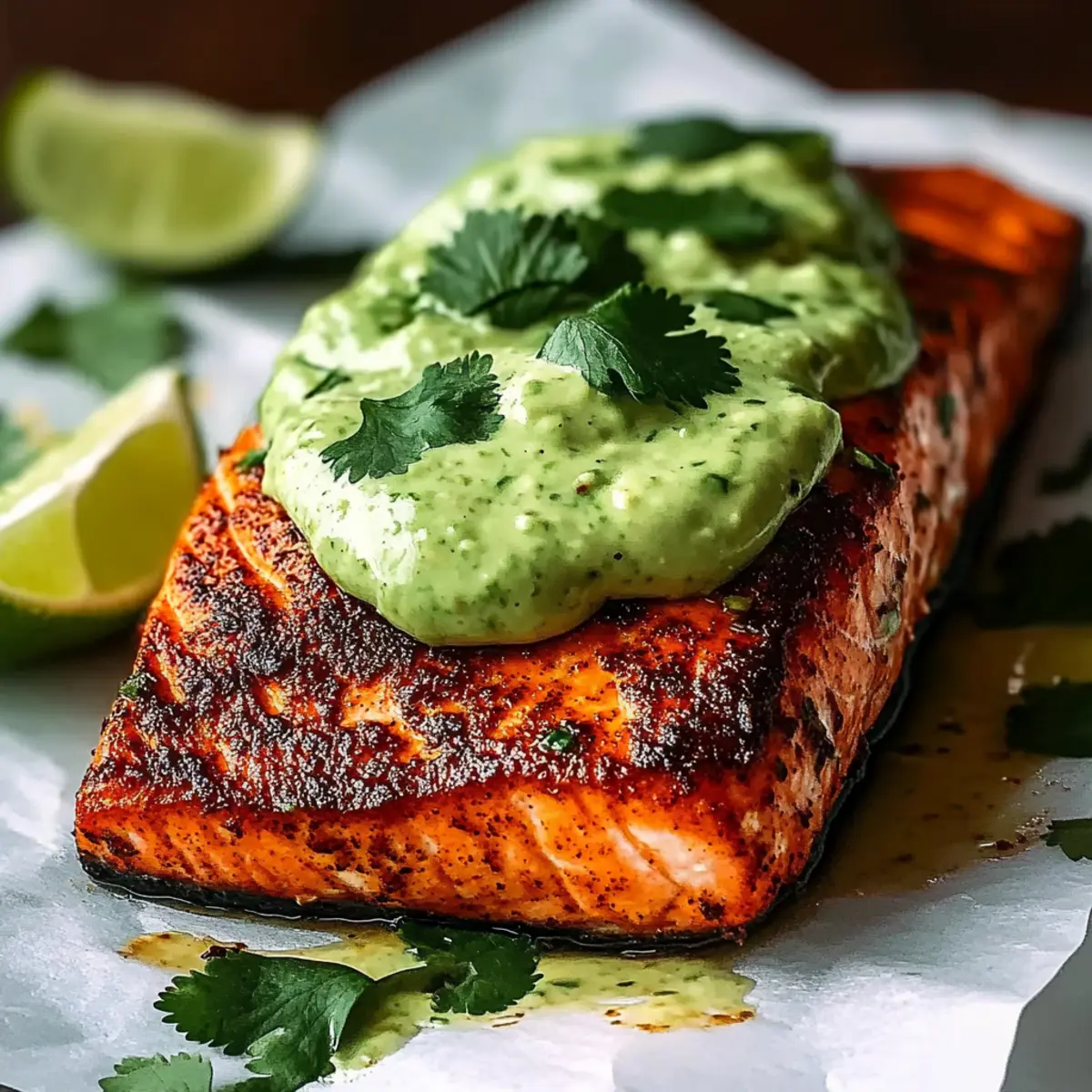Baked Cajun Salmon And Avocado Lime Sauce for Dinner Bliss