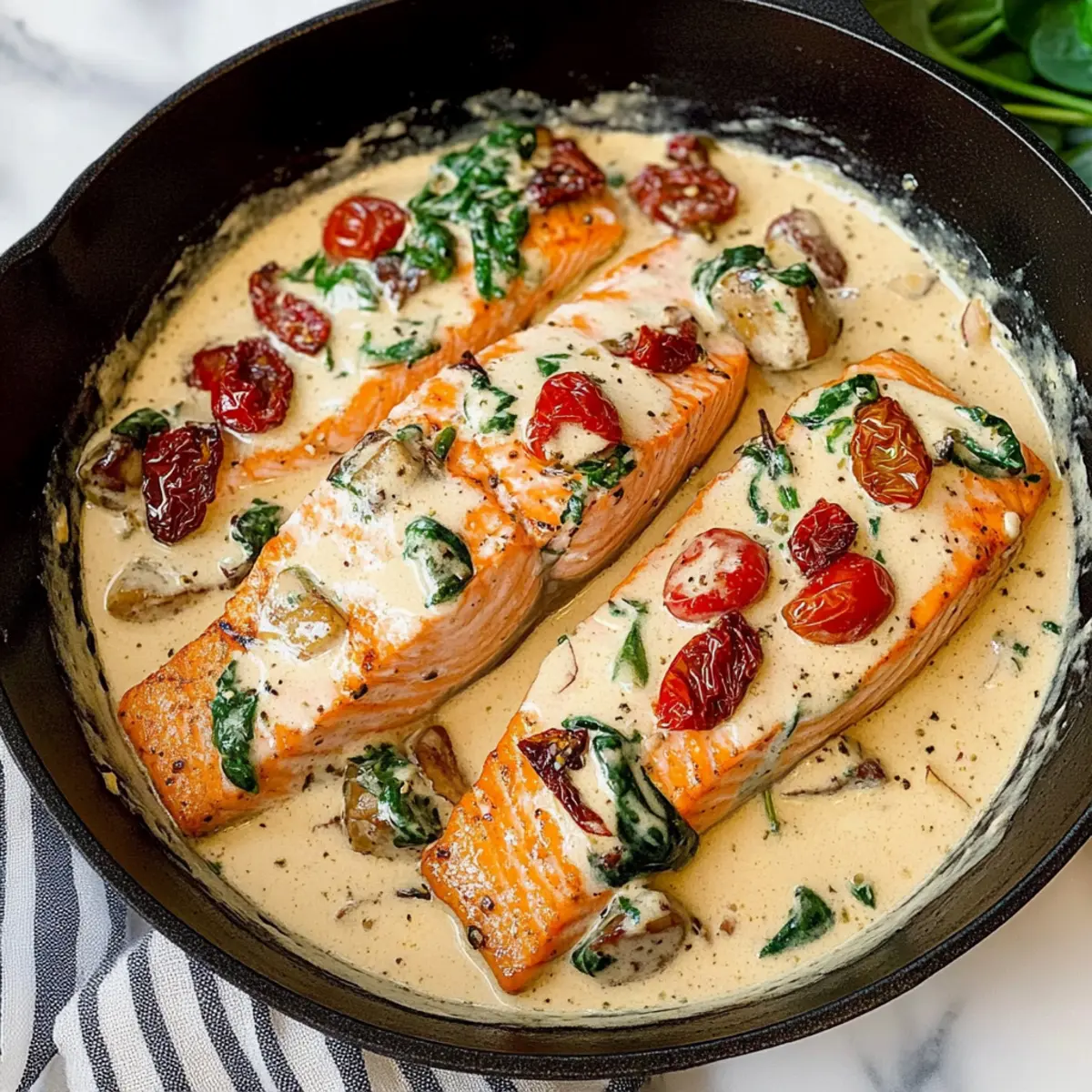 Creamy Tuscan Salmon for a Luxurious 30-Minute Dinner