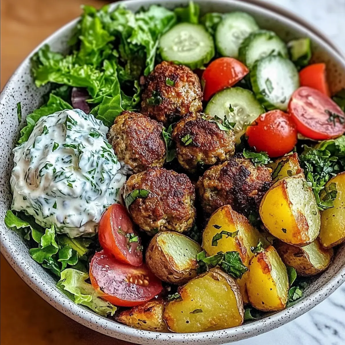 Delicious Greek Meatball Bowl for a Healthy Dinner Adventure