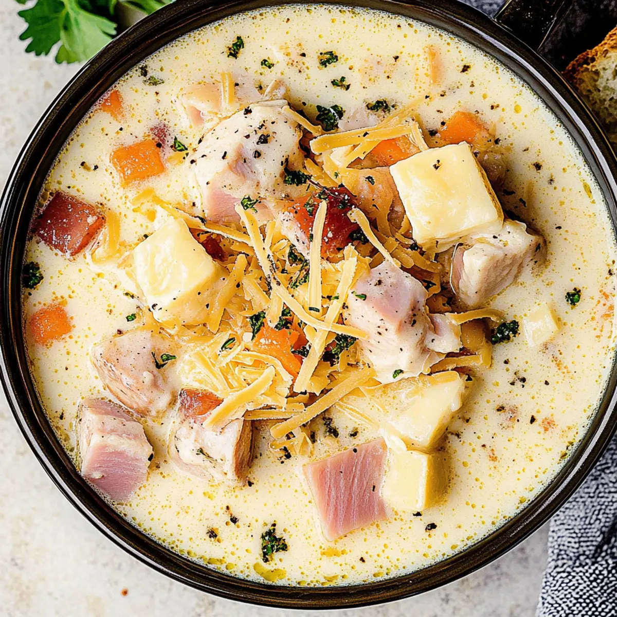 Creamy Chicken Cordon Bleu Soup for Cozy Comfort Nights