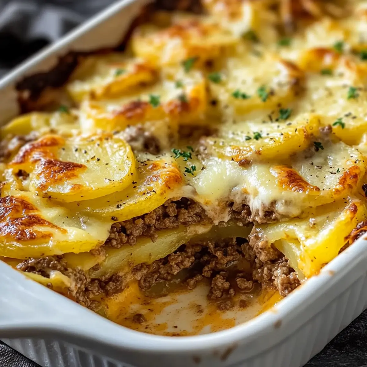 Cheesy Hamburger Potato Casserole for Comfort Food Lovers