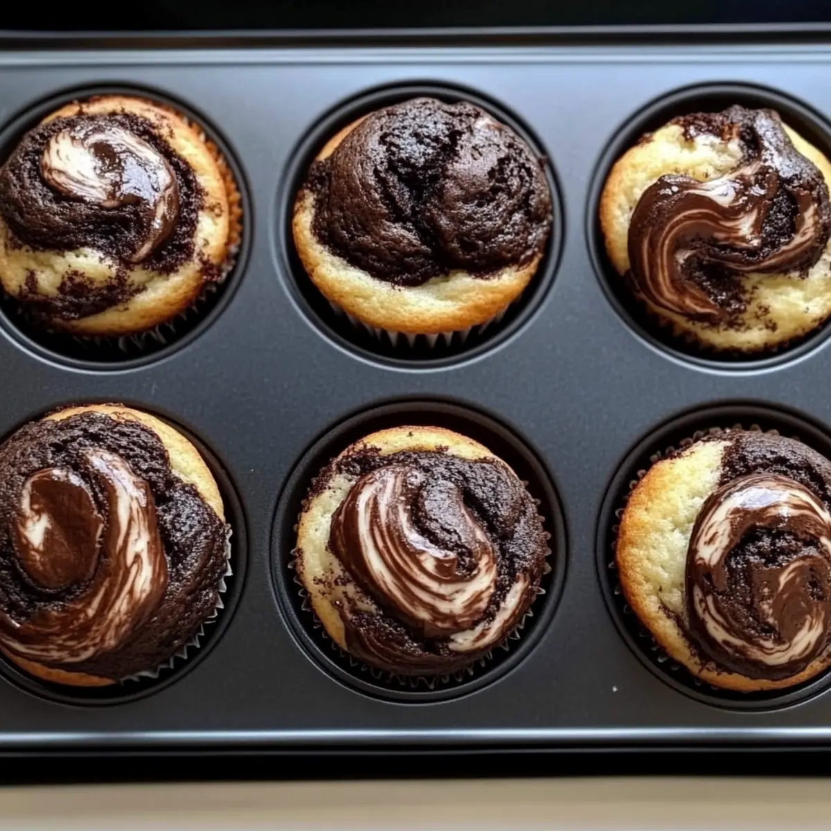 Delicious Chocolate Vanilla Swirl Muffins for Sweet Moments