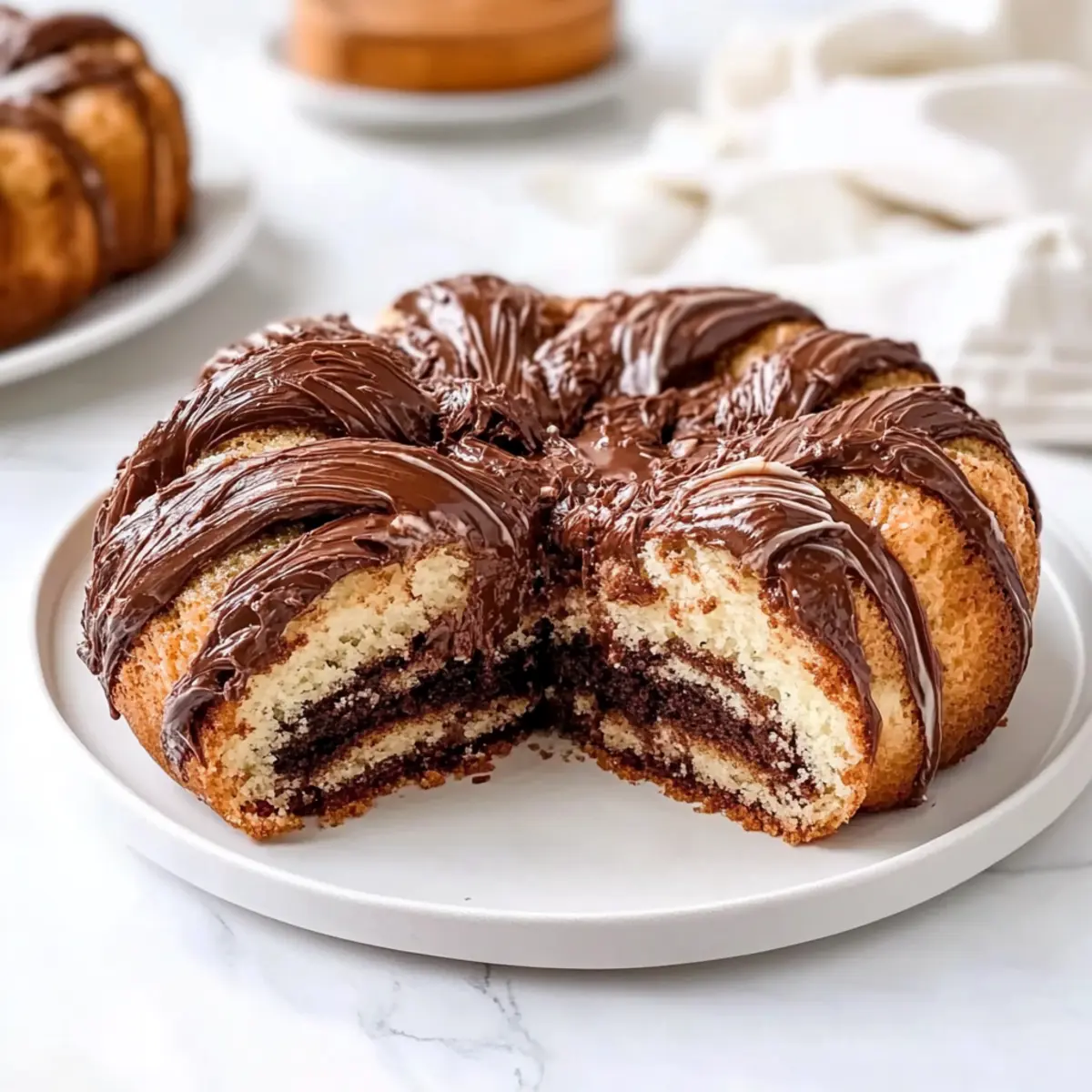 Indulge in Irresistible Cocoa and Nutella Yeast Cake Bliss