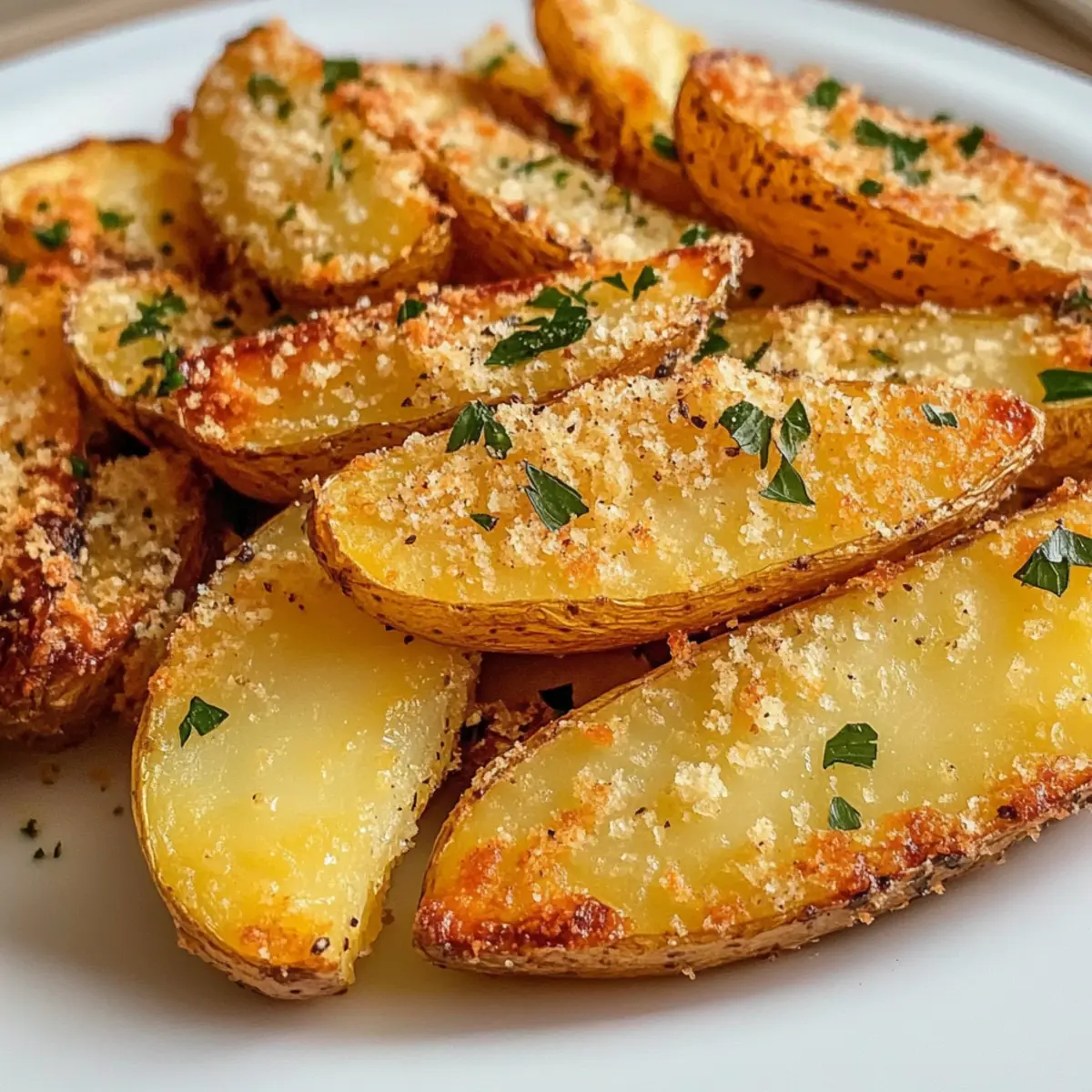 Baked Garlic Parmesan Potato Wedges: Crispy Comfort in Every Bite