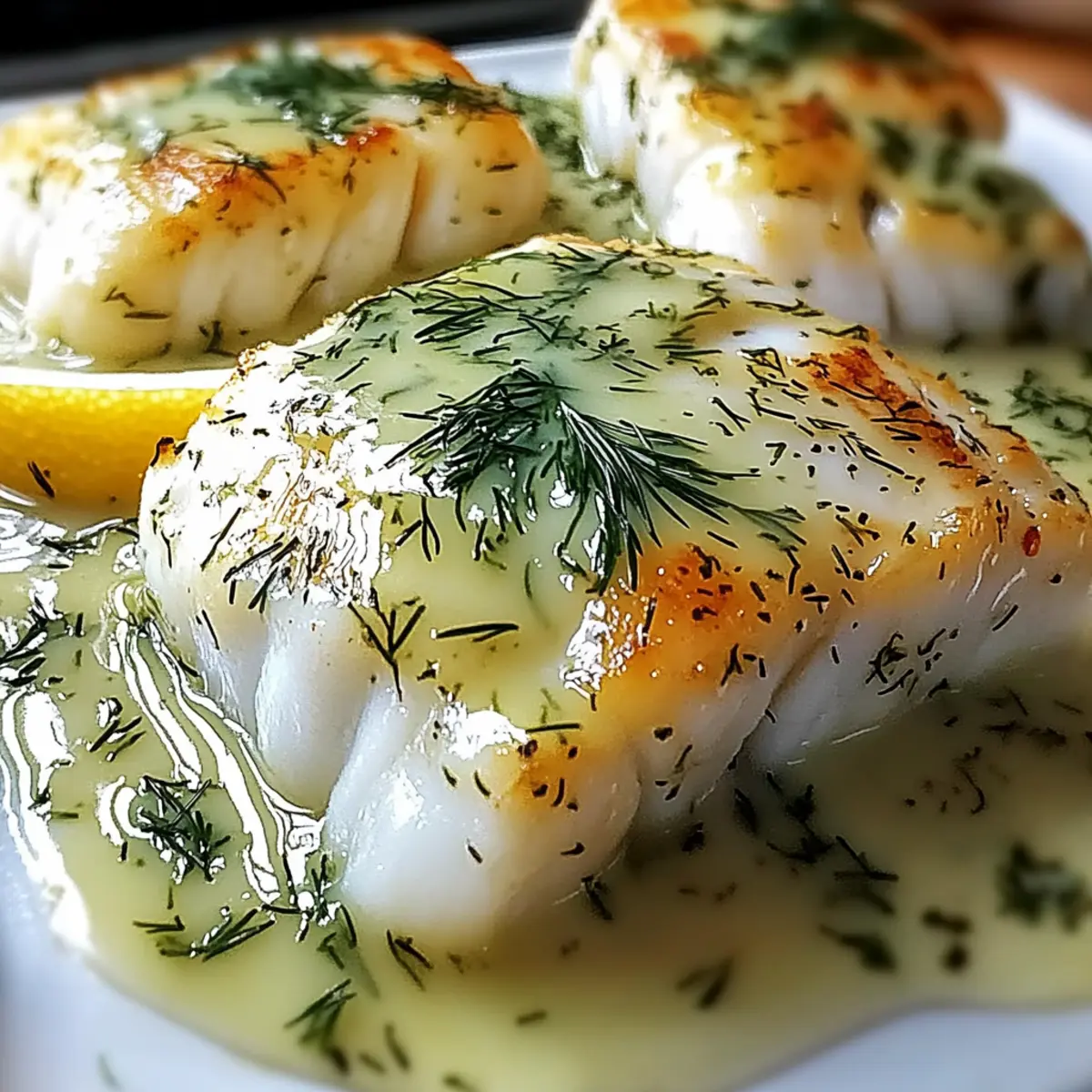 Baked Cod with Lemon Dill Sauce for a Quick, Healthy Dinner