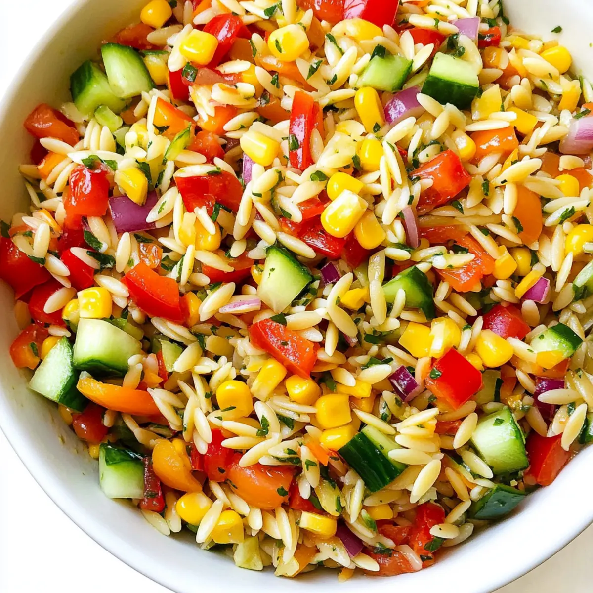 Bright and Zesty Summer Orzo Pasta Salad for Easy Gatherings