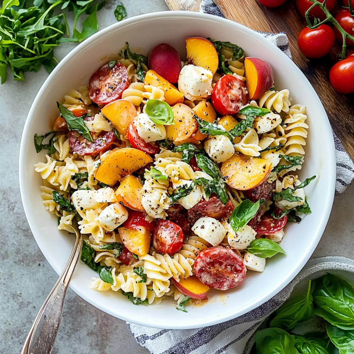 Peach Caprese Pasta Salad: A Fresh Summer Delight