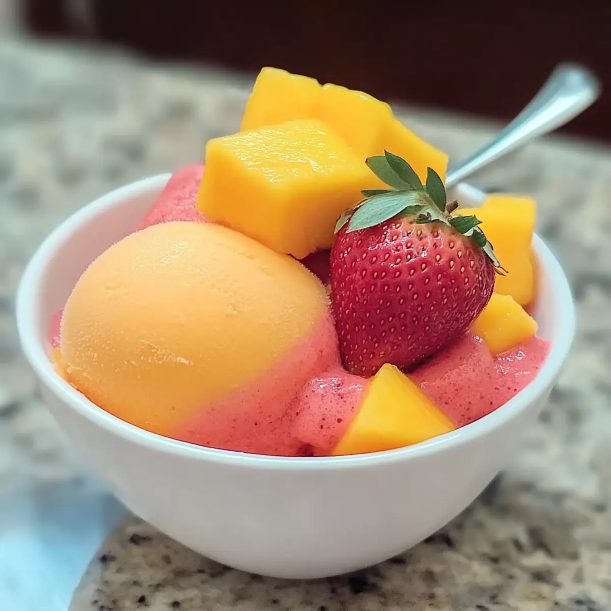 Mango Strawberry Sorbet: Your Dairy-Free Summer Delight