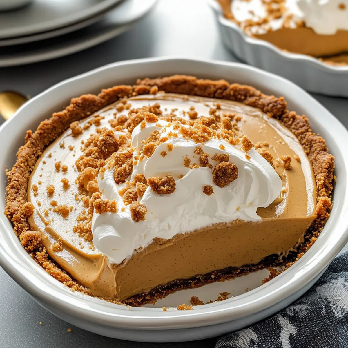 Creamy Butterscotch Pie with a Sweet Biscoff Cookie Crust
