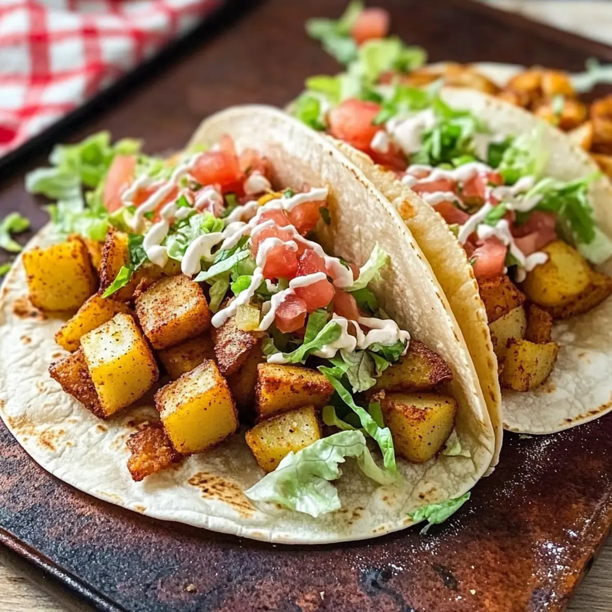 Spicy Potato Soft Tacos - Crisp and Zesty Homemade Delights