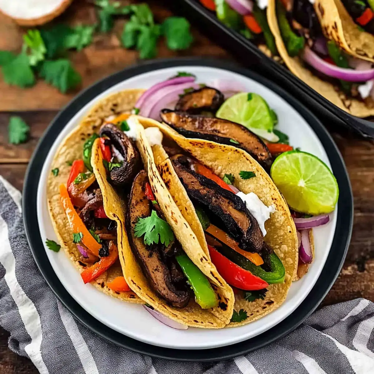 Savory Portobello Vegan Fajitas Ready in Just 30 Minutes