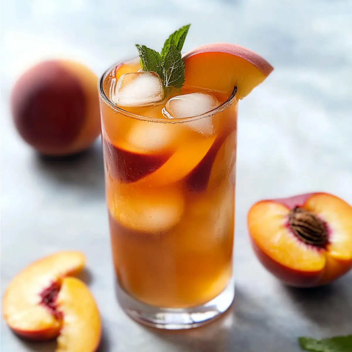 Refreshing Peach Tea that Tastes Like Summer in a Glass
