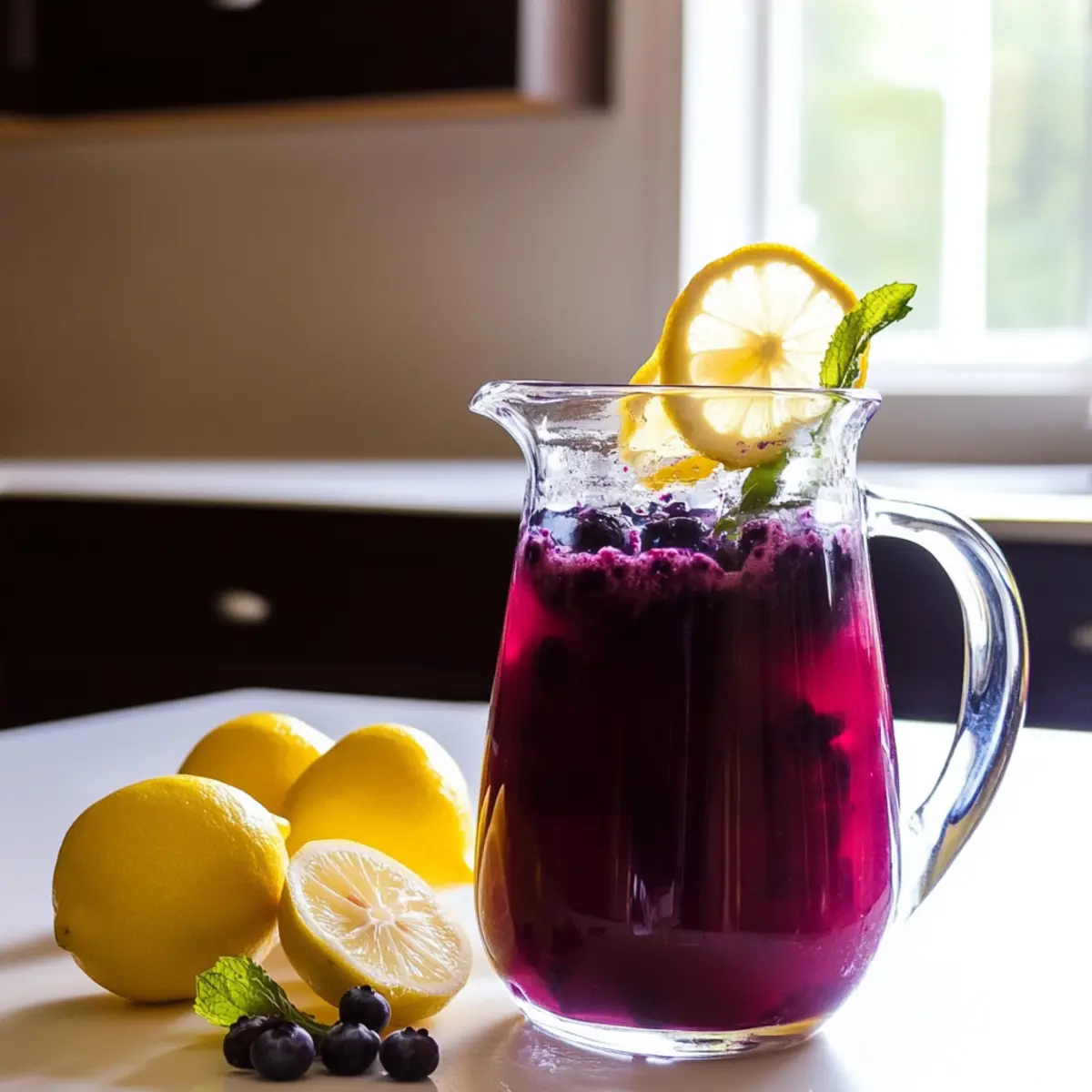 Refreshing Blueberry-Lemon Iced Green Tea to Beat the Heat